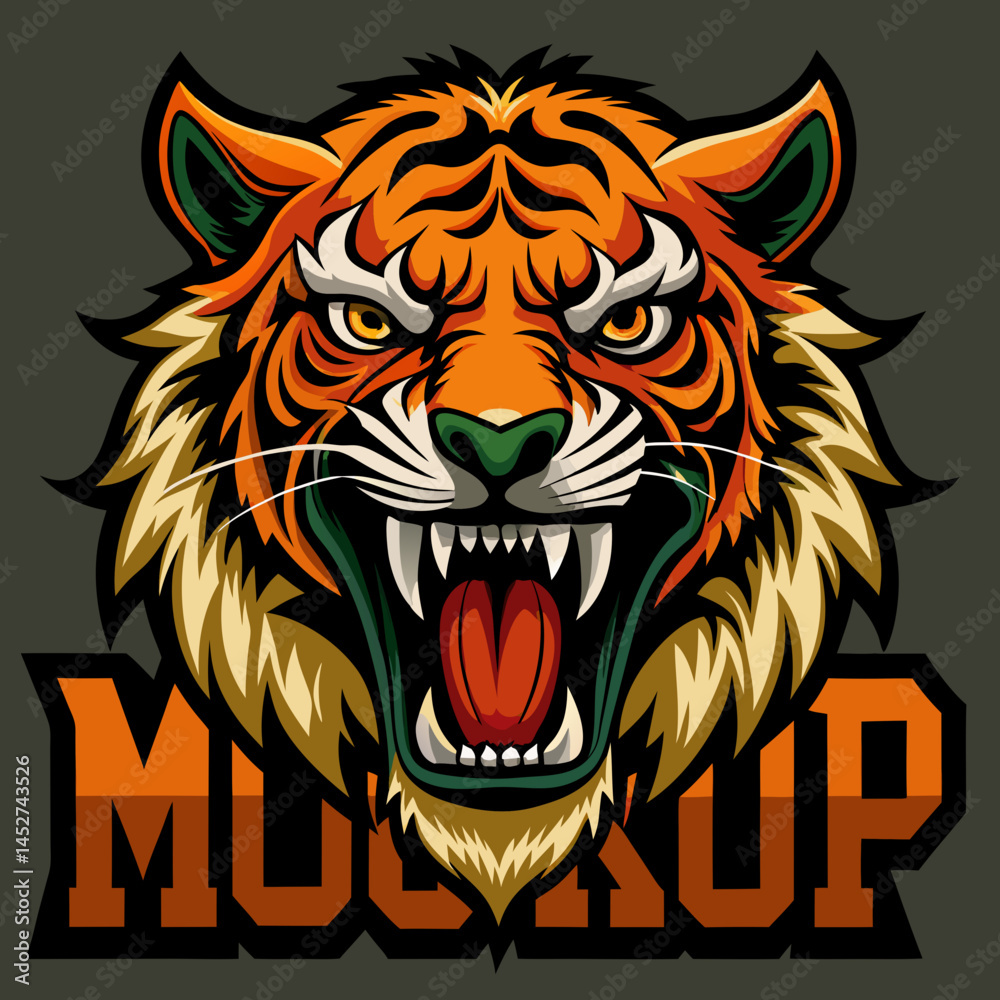 Obraz premium tiger head vector