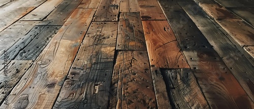 wall up of reclaimed wood planks used on a Close