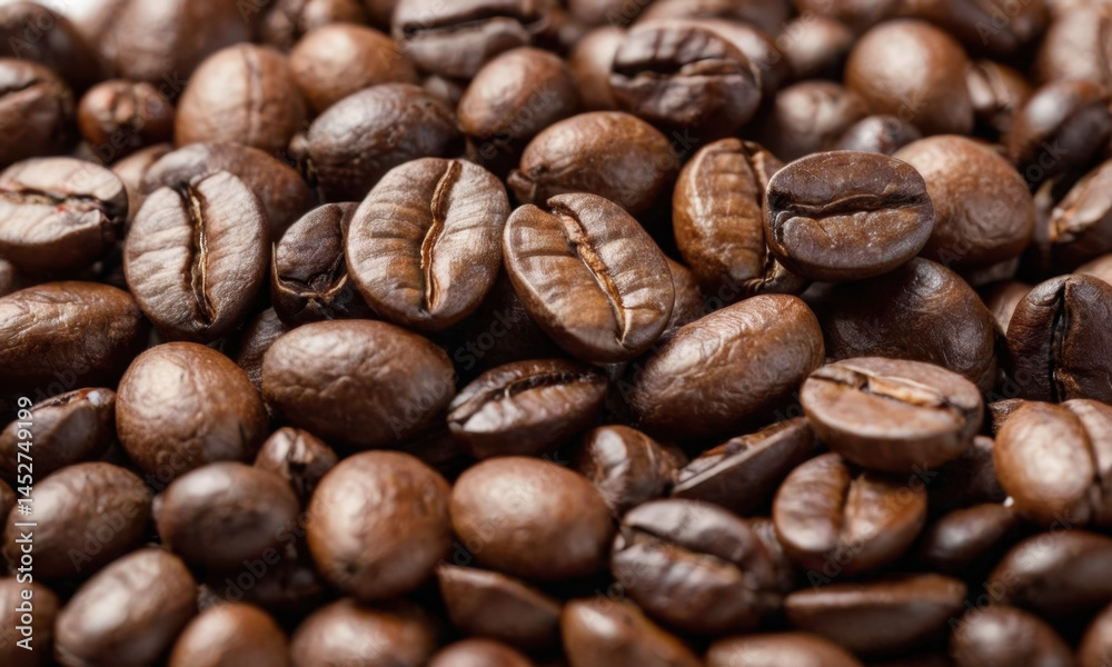A pile of coffee beans on a table, great for interior design or office scenes