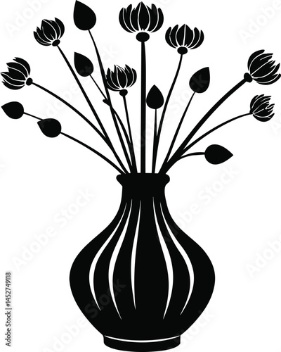 A colorful spring bouquet of pink and yellow onion blossoms in a glass vase, a beautiful floral decoration isolated to highlight nature's beauty