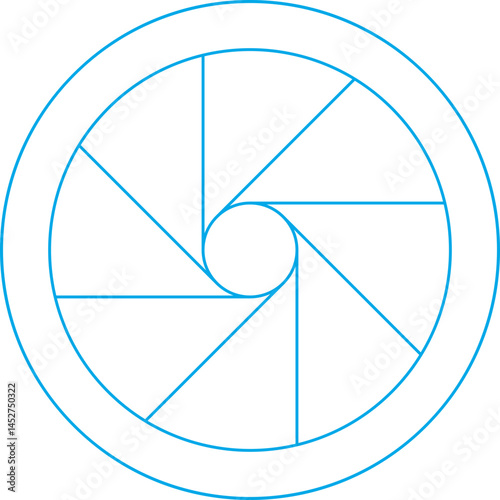 Camera shutter icon single vector illustration