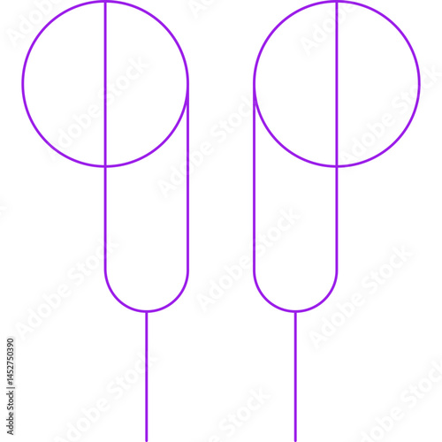 Ear buds icon single vector illustration