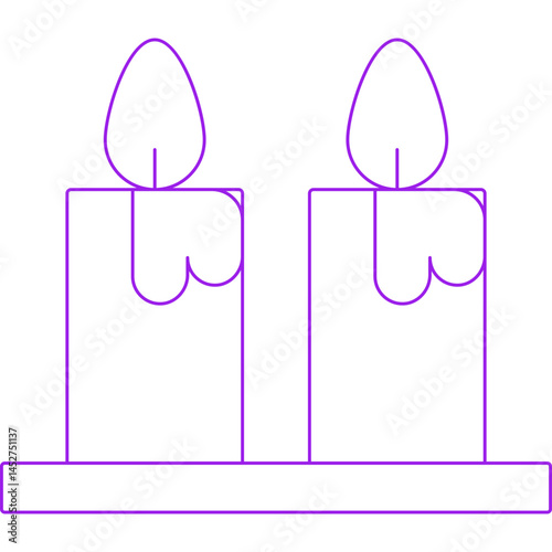 Candles icon single vector illustration