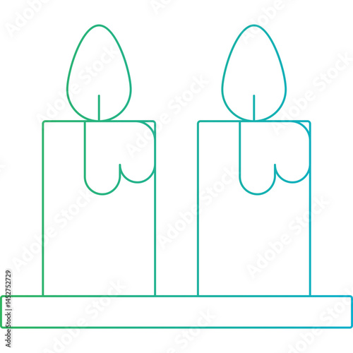 Candles icon single vector illustration