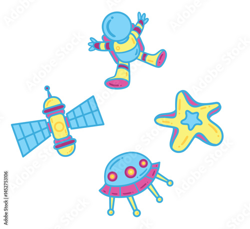 Intergalactic Adventure Vectors – Rockets and Astronauts