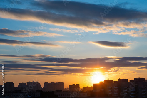 City scape. Tops of multi-s...
