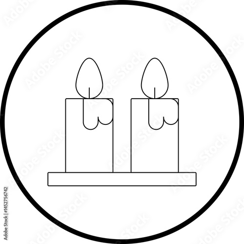 Candles icon single vector illustration