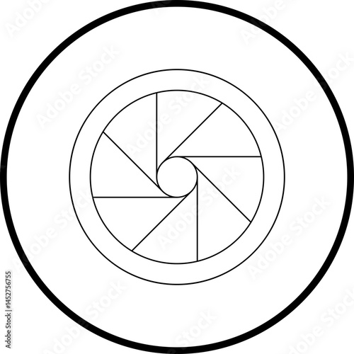 Camera shutter icon single vector illustration