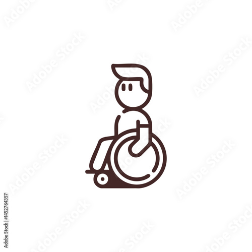 Disabled icon logo flat vector design