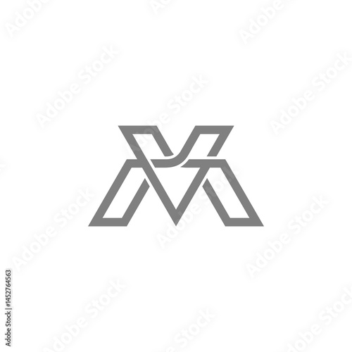 Minimalist geometric “M” and 