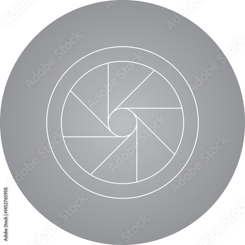 Camera shutter icon single vector illustration