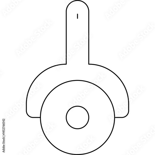 Pizza cutter icon single vector illustration