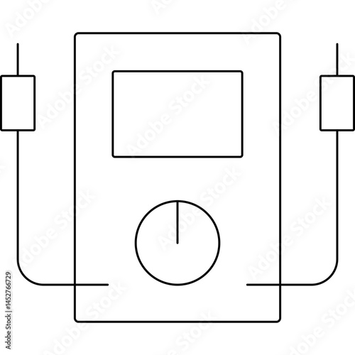 Voltmeter icon single vector illustration