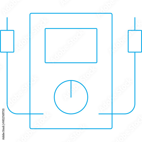 Voltmeter icon single vector illustration