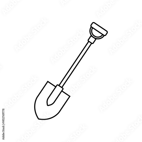 shovel line icon vector