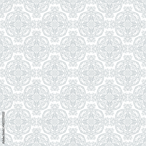 Lace seamless pattern in classic baroque style. Intricate ornate  background for wallpapers, textiles, decoupage, linen, silk, tile.
