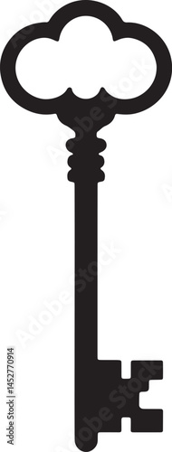 Old key vector icon