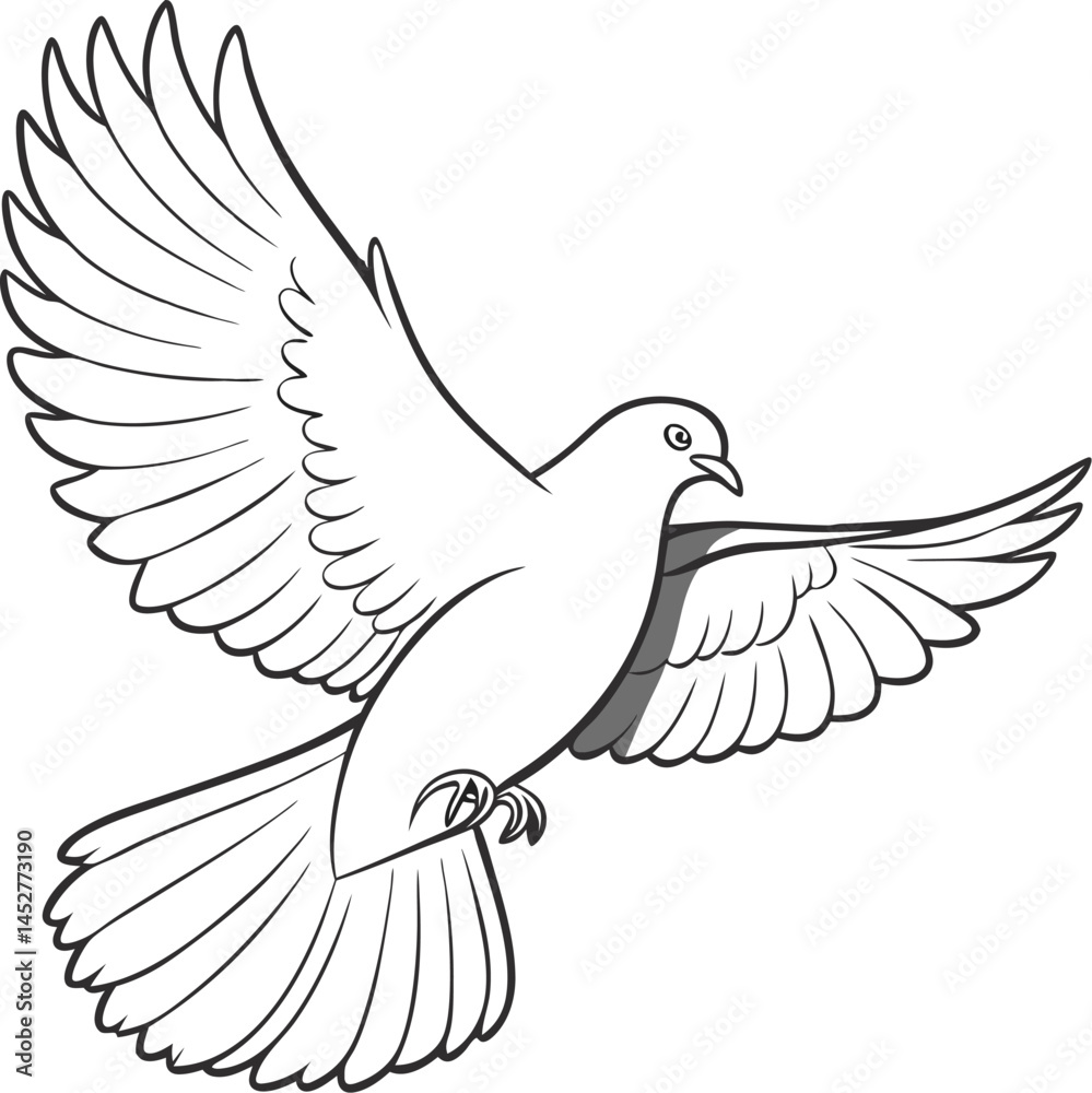 Obraz premium white dove flying