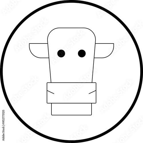 Cow icon single vector illustration