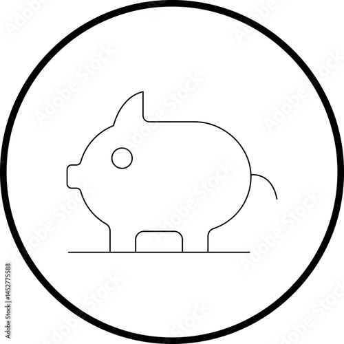 Pig icon single vector illustration
