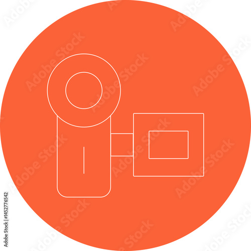 Web cam icon single vector illustration