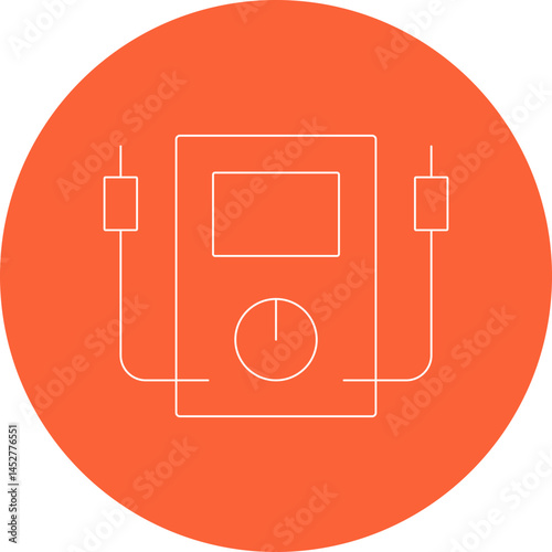 Voltmeter icon single vector illustration