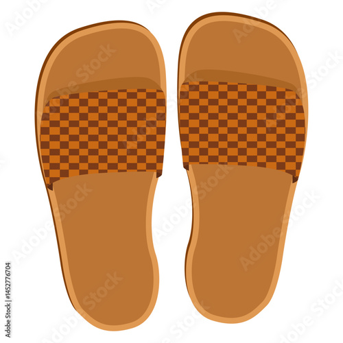 Checkered Woven Strap Sandals