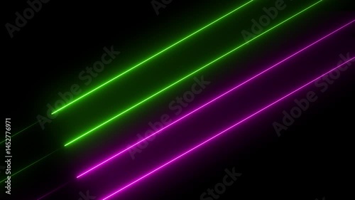glowing neon lines streaming across line animation with black background.4k animation.