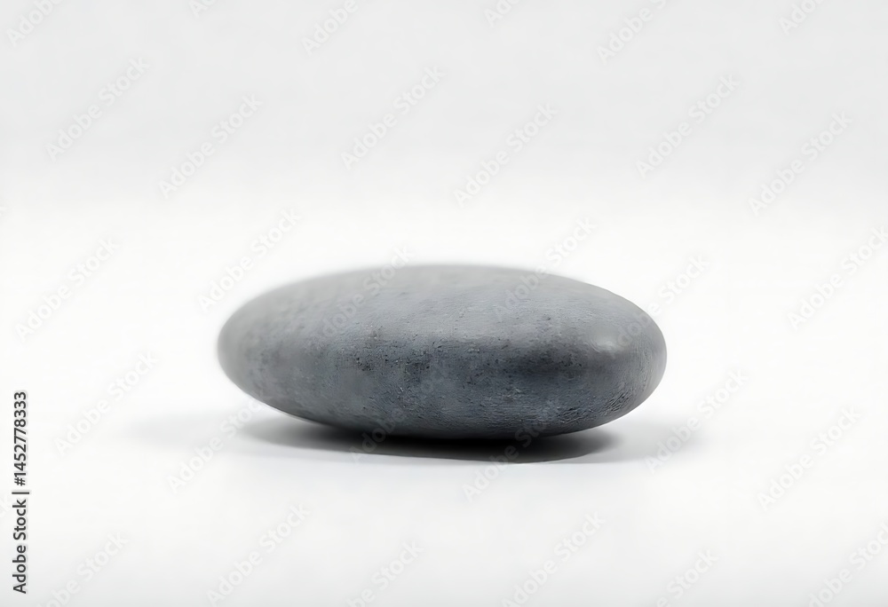 Generative AI created an image of a smooth gray pebble on a white backdrop Generative AI created an image of a smooth gray pebble on a white backdrop