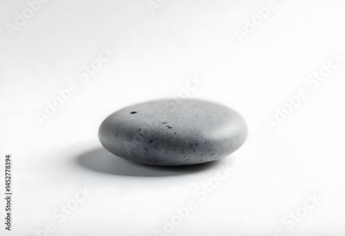 Generative AI image presents a grey zen stone for serenity and minimalist design