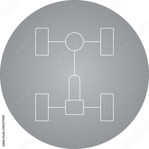Car frame icon single vector illustration