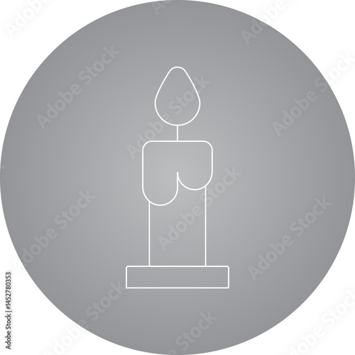Candle icon single vector illustration