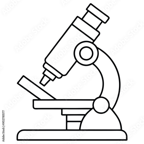 Retro Microscope Drawing – Hand-Drawn Science Icon
