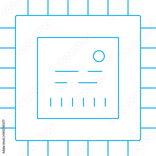CPU icon single vector illustration
