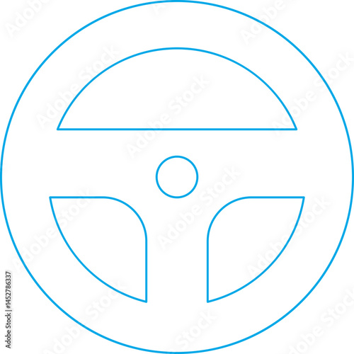 Steering wheel icon single vector illustration