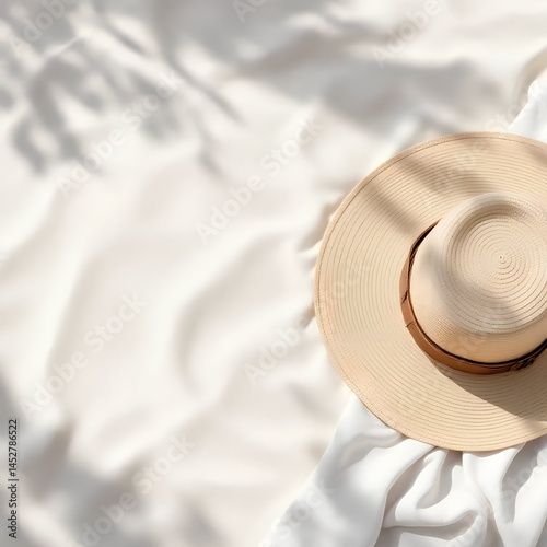 Summer Beach Scenes with Beach Essentials. Tropical Vacation Photography