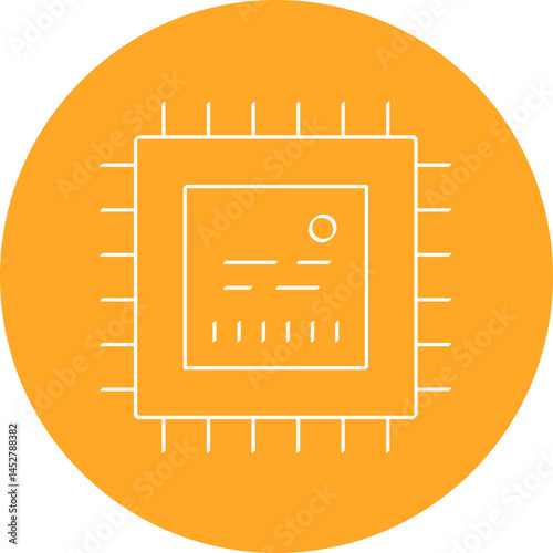 CPU icon single vector illustration