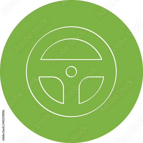 Steering wheel icon single vector illustration