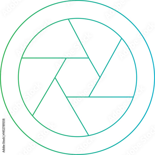 Camera shutter icon single vector illustration