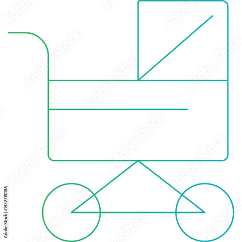 Stroller icon single vector illustration