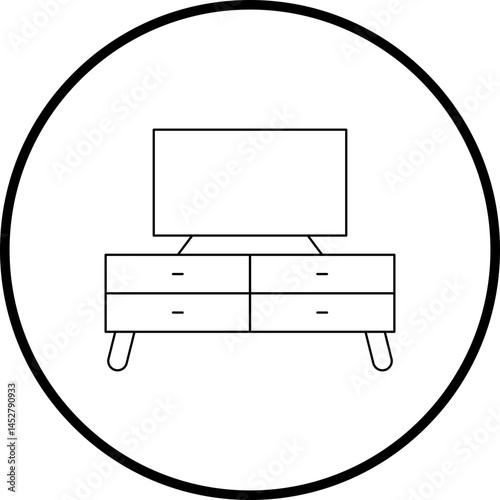 LCD icon single vector illustration