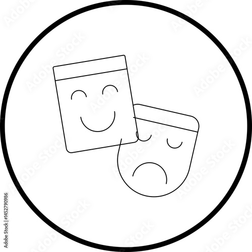 Mask icon single vector illustration