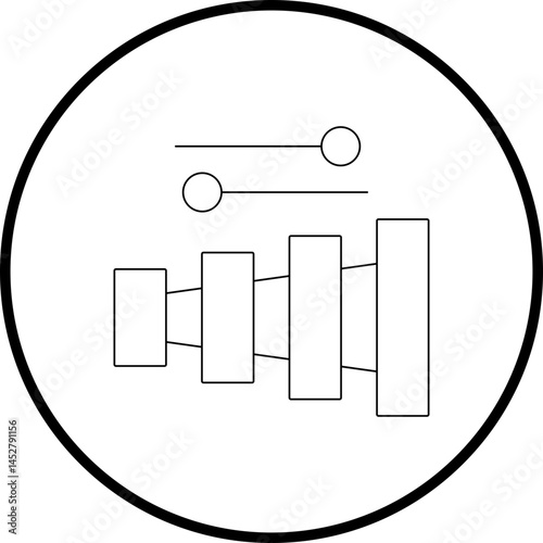 Piano icon single vector illustration