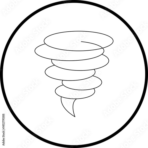 Tornado icon single vector illustration