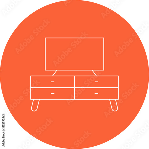LCD icon single vector illustration