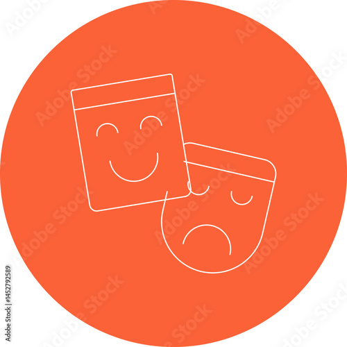 Mask icon single vector illustration