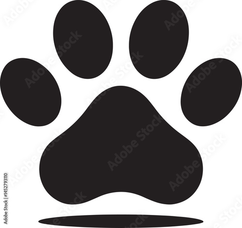 Cat or dog paw icon. Paw icon. Dog, cat paw icon. Zoo, vet logo element. Paw print vector symbol. Vector illustration.	