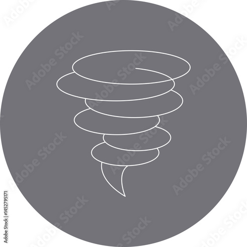 Tornado icon single vector illustration