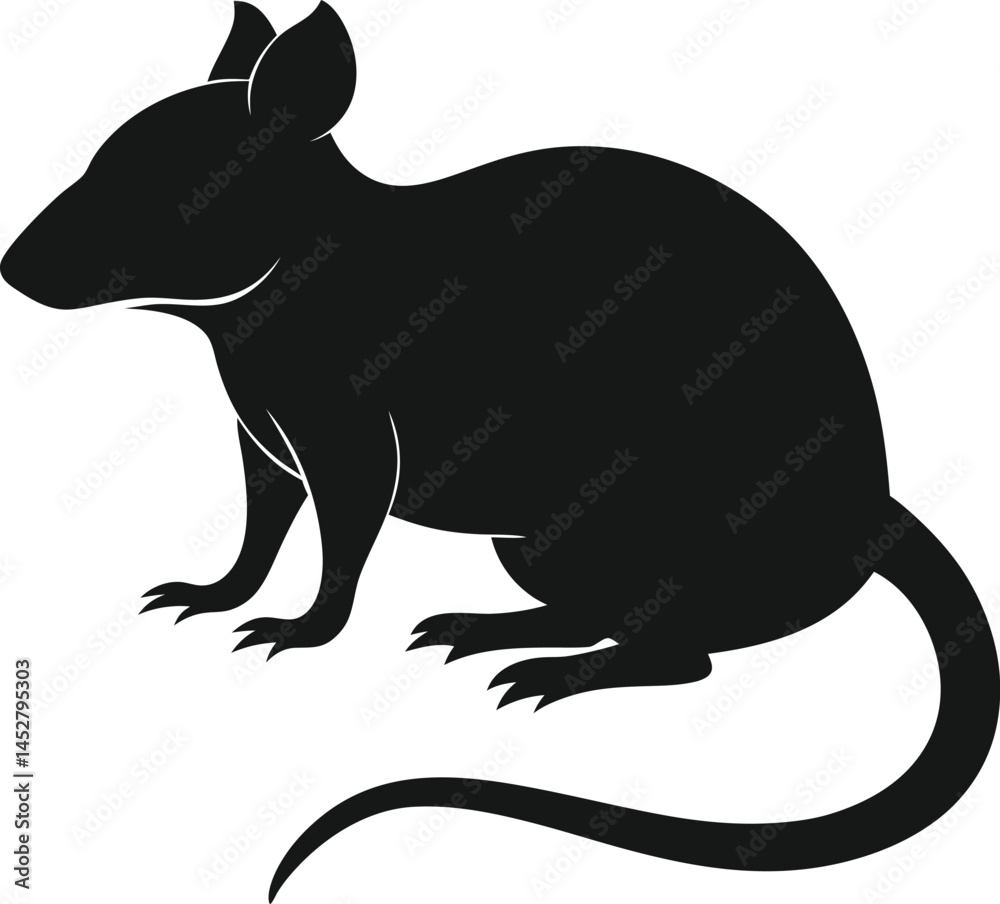 Obraz premium rat silhouette