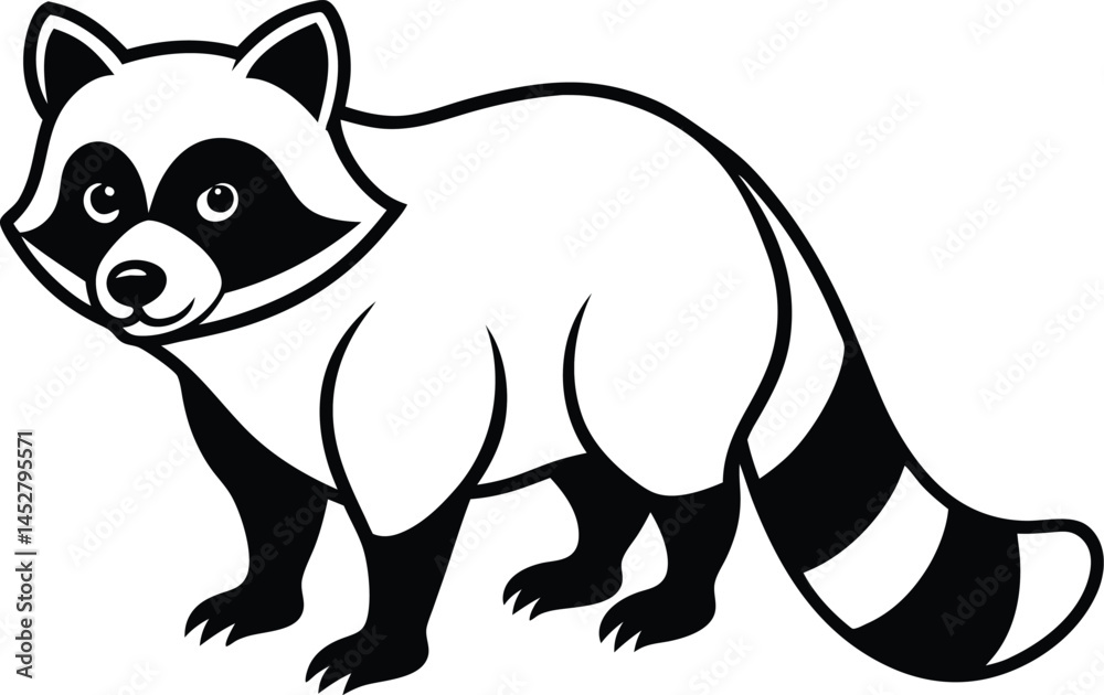 Obraz premium raccoon silhouette